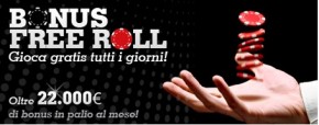 Poker Club presenta i Bonus Free Roll: oltre 22.000€ in palio ogni mese!