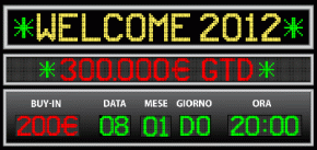Glaming Poker: 300.000 euro garantiti nel torneo Welcome 2012!