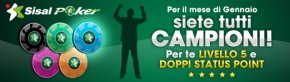 Gennaio da Campioni su Sisal Poker!