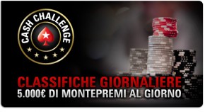 Cash Challenge: su PokerStars in palio 5.000€ al giorno!