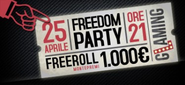 STASERA 1000 euro in palio nel freeroll su Glaming!