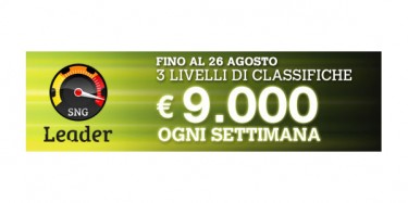 SNG Leader: in palio 9.000 euro per le classifiche settimanali di Sisal!