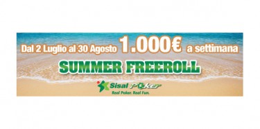 Gioca ai Summer Freeroll di Sisal Poker: in palio 1.000 euro a settimana!