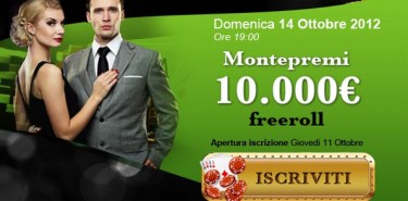 STASERA Freeroll da 10.000 € su Roombet!