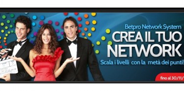 Crea il tuo Network su BetPro e scala i livelli con la metà dei punti!