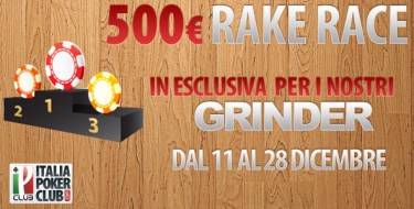 Rake Race da 500€ su Glaming Poker!