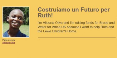 Alioscia Oliva e la beneficenza: Costruiamo un futuro per Ruth!