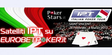 Grinda su Eurobet e vinci la Finale dei satelliti dell’IPT Saint-Vincent!