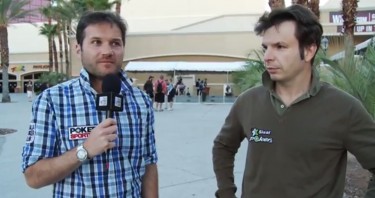 Niccoló Caramatti e gli avversari al tavolo al poker cash a Las Vegas: il “turista”