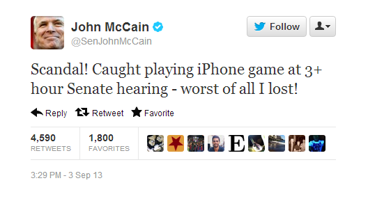 senatore mccain poker