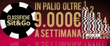 Poker Club esalta i sit’n’go: oltre 9.000 euro di bonus nelle nuove classifiche settimanali!