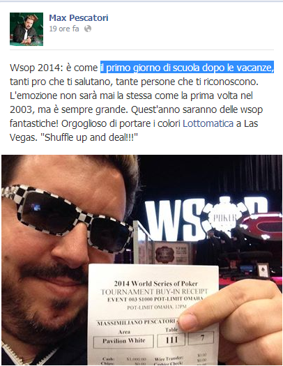 Max Pescatori WSOP Pot limit Omaha