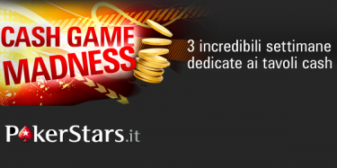 Cash Game Madness su Pokerstars: un mese di sfide dedicate al cash game con ricchi premi e tanti bonus!