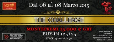 A Venezia è tempo di “The Challenge”: organizzazione Tilt Events, 15.000 euro garantiti!