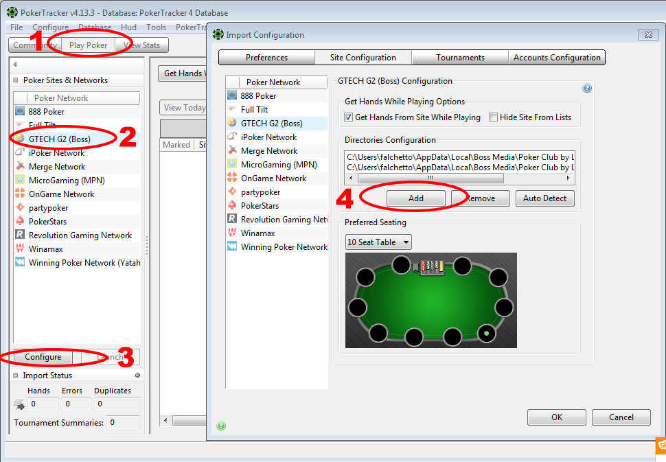 pokertracker4-poker-club-configurazione