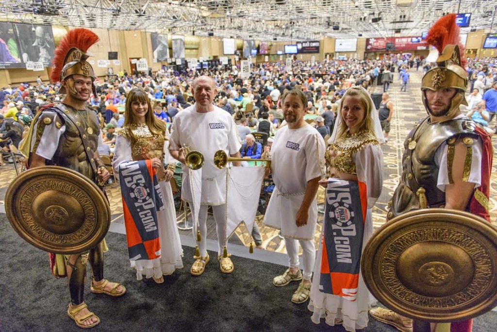 Roman Centurions with players in Event 5 The Colossus