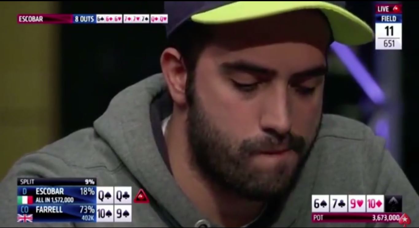 gianluca escobar bad beat main event ept malta