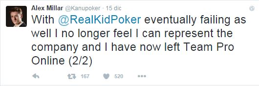 alex millar addio pokerstars tweet 2