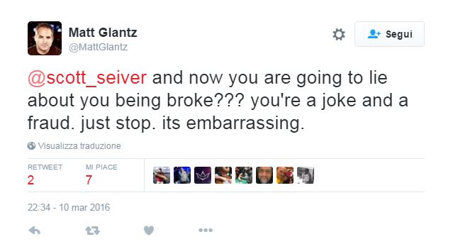 matt glantz tweet scott seiver broke