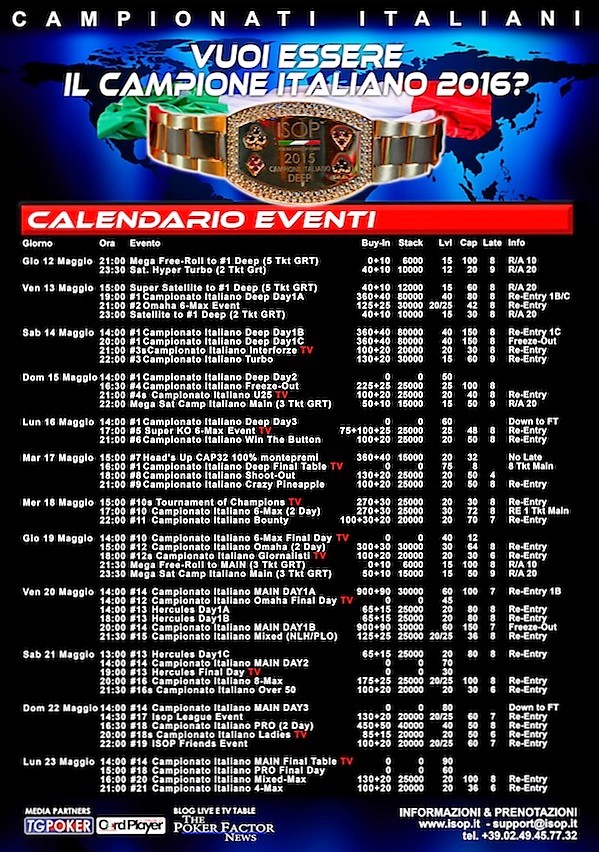 calendario isop 2016 programma