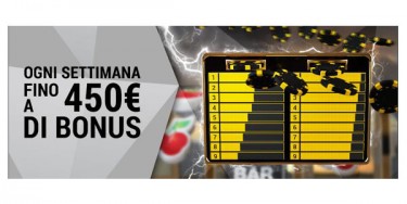 Vinci fino a 450€ a settimana giocando al casinò bwin!