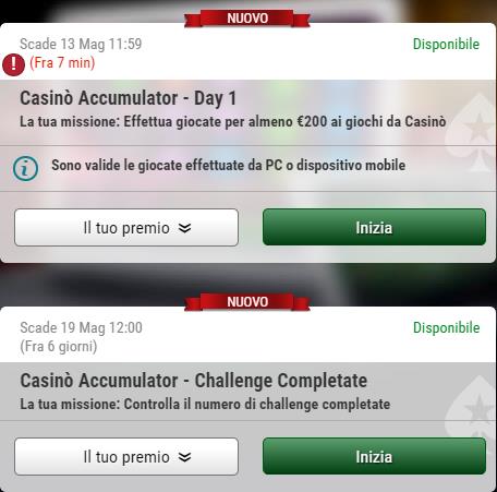 missioni casino accumulator pokerstars