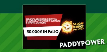 “Febbre Calcistica” su Paddy Power: 50.000€ garantiti per gli Europei di calcio!