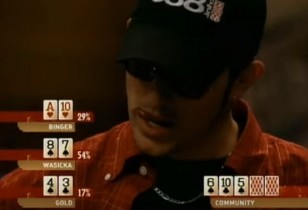 Punti di vista MTT – Main event WSOP 2006: Wasicka folda straight flush draw al flop! Corretto?