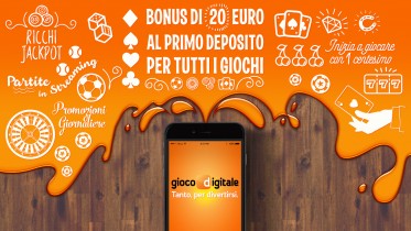 20€ bonus per i nuovi iscritti a Gioco Digitale!