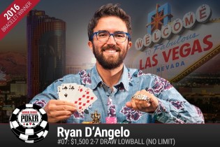 WSOP – Braccialetto a Ryan D’Angelo nel 2-7 Draw Lowball: “È la variante più pura del poker”