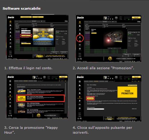 iscrizione happy hour bwin