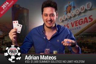 WSOP – Adrian Mateos vince il Summer Solstice. Braccialetti anche per Jiaqi Xu e Rafael Lebron