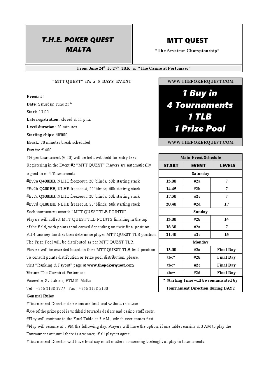 schedule mttquest malta