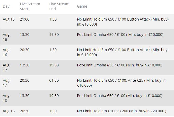 celebrity cash kings programma dirette streaming