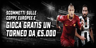 BetStars: scommetti durante le coppe e accedi a un Freeroll da 5000€!