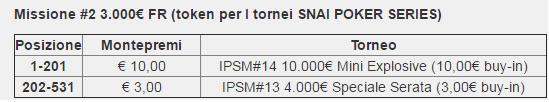 montepremi missione settembre snai poker