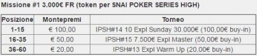 freeroll 1 missioni snai