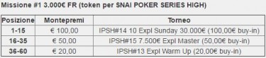 freeroll 1 missioni snai