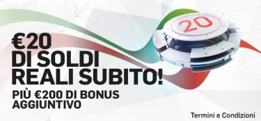 20€ IN REGALO e fino a 200€ bonus: che benvenuto per i nuovi iscritti al Casinò di Betfair!!!