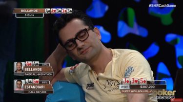 SHR cash game review – Bellande trappa, Esfandiari tiene fede al suo nome… e la dealer sbaglia!
