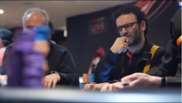 Sergio Castelluccio chipleader azzurro al Day3 PartyPoker Millions