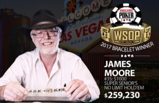 WSOP – James Moore centra un clamoroso back-to-back nel Super Seniors tra 1.720 iscritti!