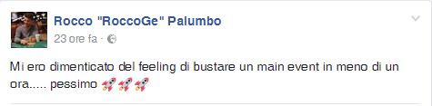 rocco palumbo eliminazione psc barcellona status facebook