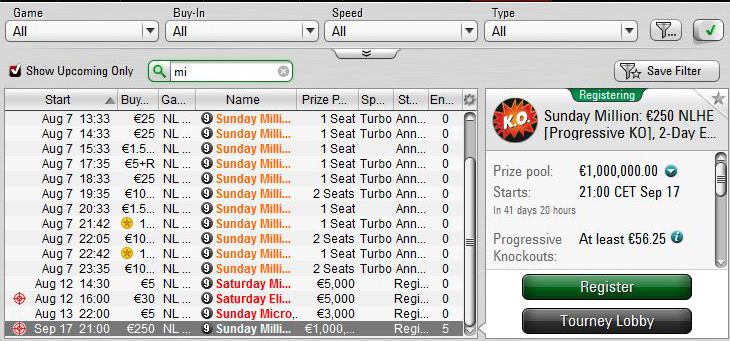 sunday-million-IX-17-settembre