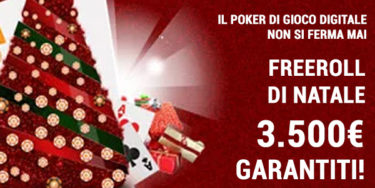 Freeroll di Natale su Gioco Digitale: fino all’8 gennaio 3.500€ in palio!