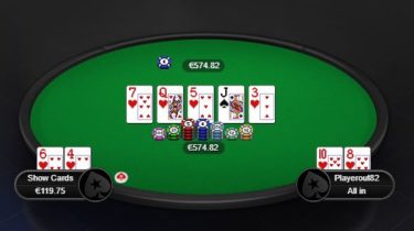 Monout da cinema: flush vs flush al flop, colore vs scala colore al river!