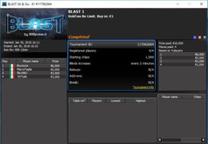 Montepremi massimo ai Blast di 888poker: in quattro si dividono 10.000€ in un Sit da 1€!