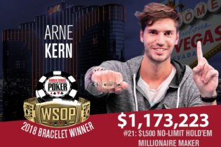 WSOP – Rimonta da sogno per Arne Kern nel Millionaire Maker! McKeehen chiude terzo