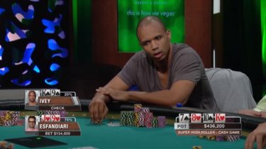 SHR Cash Game – Ivey folda una mano incredibile contro Esfandiari in un pot da 436.200$