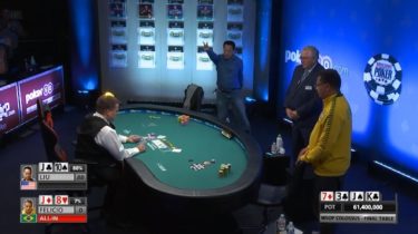 VIDEO – Sang Liu esulta già al flop convinto di vincere il Colossus delle WSOP, ma al river…